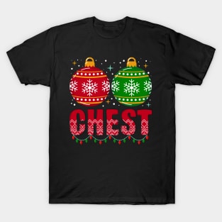 Chestnuts Matching Family Funny Chest Nuts Christmas Couple T-Shirt